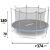 Neo-Sport 374cm trampoline dimensions