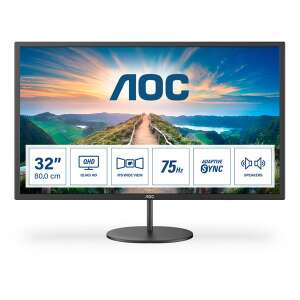 AOC Q32V4 IPS Monitor, 31.5", 2560x1440, 16:9, 250cd/m2, 4ms, HDMI/DisplayPort, hangszóró 86647306 
