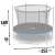 NEO SPORT 8ft/252cm trampoline with safety net and ladder, dimensions