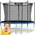 NEO SPORT 8ft/252cm trampoline with safety net and ladder, happy boy jumping