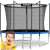 NEO SPORT 8ft/252cm trampoline with safety net and ladder, happy boy jumping
