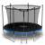 NEO SPORT 8ft/252cm trampoline with safety net and ladder