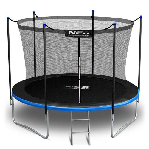 Neo-Sport belső hálós Trambulin létrával 312cm, 150kg - Kék