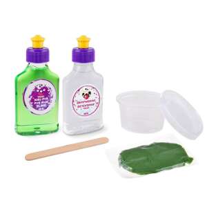 Zestaw Tuban zielony slime i dynamiczny piasek DIY: klej, aktywator, pojemnik i zielony slime - Tuban