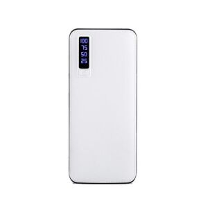 Външна батерия PowerBank с ефект на кожа с функция фенерче 25000mAh Бяла 131411593 - Sumker