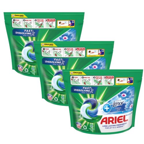 Ariel Allin1 Pods Lenor Fresh Air illattal, 108 darabos mosókapszula