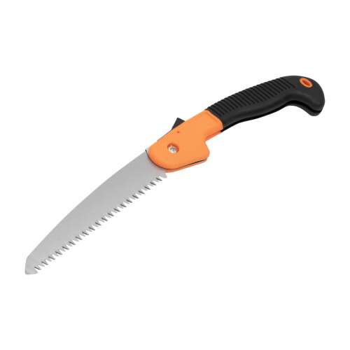 Összecsukható metszőfűrész, 180mm, fekete-narancs színű nyéllel