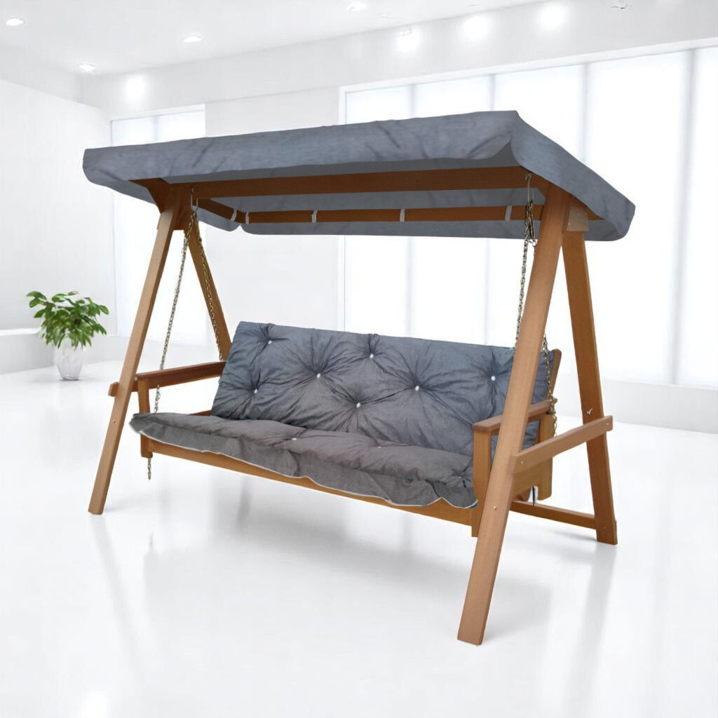 Hintaágy Párna Szett - 3 részes - 150 cm - Szürke