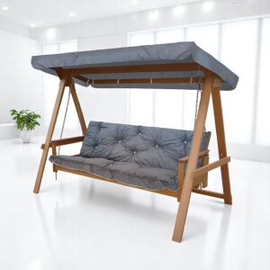 Hintaágy Párna Szett - 3 részes - 150 cm - Szürke