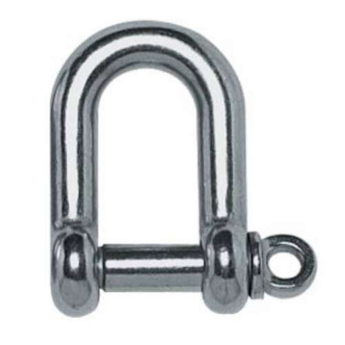 Rozsdamentes acél láncösszekötő elem, D-alakú kapocs, Sekli 12