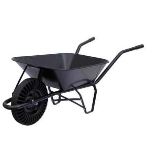 Fekete talicska pneumatikus kerékkel - Talicska