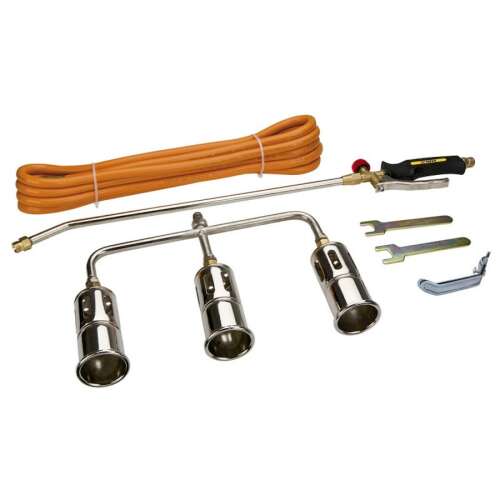 3-Brenner-Gaslötset mit Schlauch und Zubehör