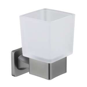 Welland Exclusive-Line fali fogkefe tartó gunmetal és tejüveg kivitelben - Fürdőszoba bútor