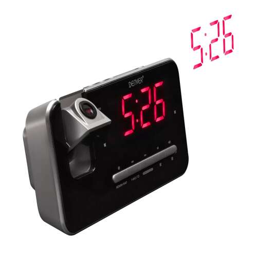 Denver CRP-618 digital alarm clock with projection, black