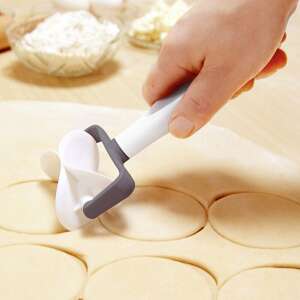 Forgófejes pogácsa szaggató, kerek kekszek készítéséhez, könnyen használható, konyhai eszköz - Sütemény kiszúró