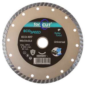180mm gyémánt vágókör, for CUT ECOSPEED ECO-1017, 7,0mm furat, 22,2mm vastagság, Turbo Universal, flexmann - Flexmann
