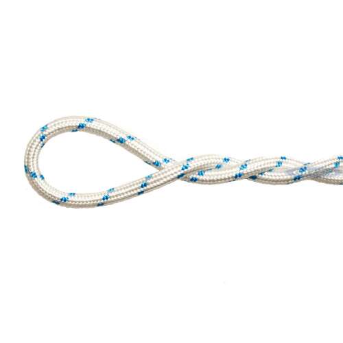 Fehér fonott kötél kék díszítéssel