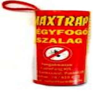 MAXTRAP légyfogó szalag, piros és sárga csomagolásban, légy szimbólummal - Rovarcsapda