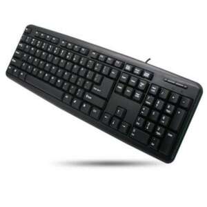 Black wired USB keyboard with 104 keys - Techly