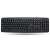 Fekete vezetékes USB billentyűzet 104 gombbal, felülnézet