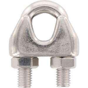 Rozsdamentes acél kötélbilincs, M6 méret - Kötélszorító bilincs