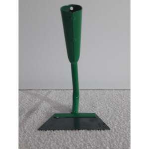 Zöld acél kapa görbe nyéllel - Saraboló