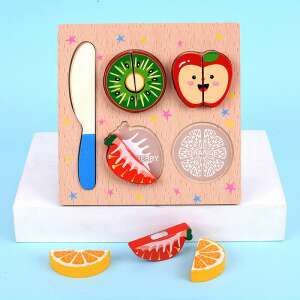 Montessori Fa Gyümölcsvágó Játék - Finommotorika Fejlesztő