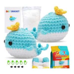 DIY Bálna Horgolókészlet - Kezdőknek