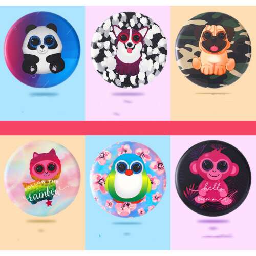 6 különböző puha frizbi, aranyos állatmintákkal