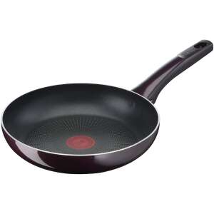 Tefal D5220883 32 cm, 3.2 l, tapadásmentes serpenyő, bordó-fekete, ferde nézet - Tefal Serpenyő