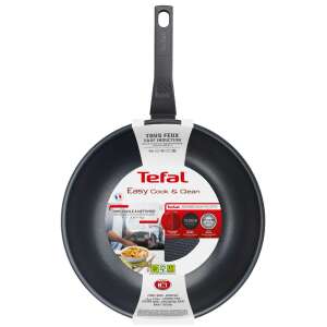 Tefal Easy Cook & Clean 28 cm tapadásmentes wok serpenyő, szürke - Tefal Serpenyő