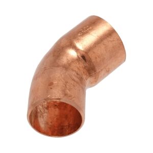 RÉZ Könyökcső - 45° - 15 mm