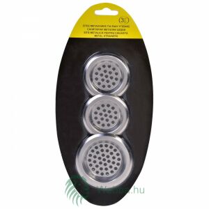 3 db Rozsdamentes Acél Mosogató Szűrő