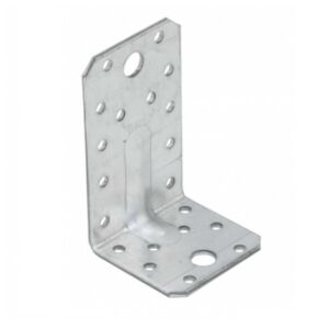 Erősített Sarokösszekötő Lemez - Horganyzott Acél - 90x50x55 mm