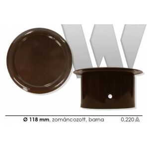 Fém Fedőlap - Zománcozott - Barna - 118 mm 131714791 - Füstcső dugó