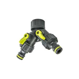 Bradas Lime Line Y-Verteiler mit Absperrventilen, 3/4" auf 1/2" Gartenschlauchverbinder - Anschlüsse und Zubehör