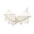 Boho style hammock with fringe, 200cm long, ecru color