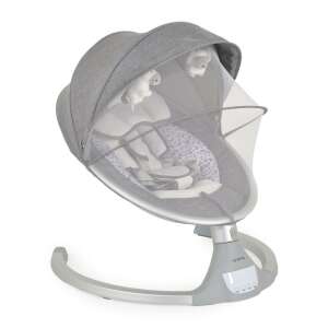 Moni iSwing elektromos babahinta, napellenzővel, játékokkal és szúnyoghálóval, ezüst - Cangaroo