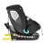 Moni Serengeti i-size autós ülés, fekete, 40-150cm, 360 fokos forgatás, oldalnézet