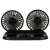 Xtrobb dvojica automobilový ventilátor, 360 stupňová rotácia, 24V, čierny, pohľad spredu
