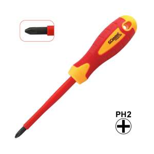 Commel isolierter Schraubendreher, PH2, 6x100mm, 1000V - Schraubenzieher