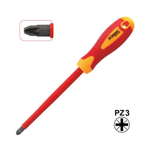 Commel Szigetelt Csillagfejű Csavarhúzó PZ3 8x150mm 1000V