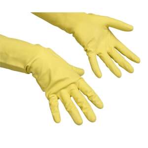 Mănuși din latex Vileda Contract, mărime M, galbene, pentru curățarea generală - Mănuși de cauciuc