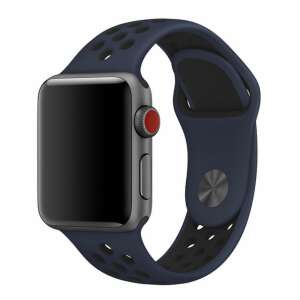 Plavi sportski remen s crnim otvorima za Apple Watch Nike 42/44/45 mm veličina M/L serije 1, 2, 3, 4, 5, 6, 7, 8 101865769 - Pametni uređaj