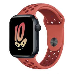 Červený silikónový remienok na Apple Watch s vetracími otvormi pre Apple Watch Series 8 45 mm a Apple Watch Ultra 49 mm - Počítače a doplnky