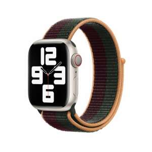 Športový remienok THD Sport Loop pre Apple Watch 45 mm, séria 7 a 8, zelené a červené pruhy - Počítače a doplnky