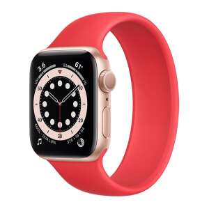 Červený silikónový športový remienok pre Apple Watch 42mm, 44mm a 45mm série 1, 2, 3, 4, 5, 6, 7 a 8, veľkosť M, obvod zápästia 188-205mm - Počítače a doplnky