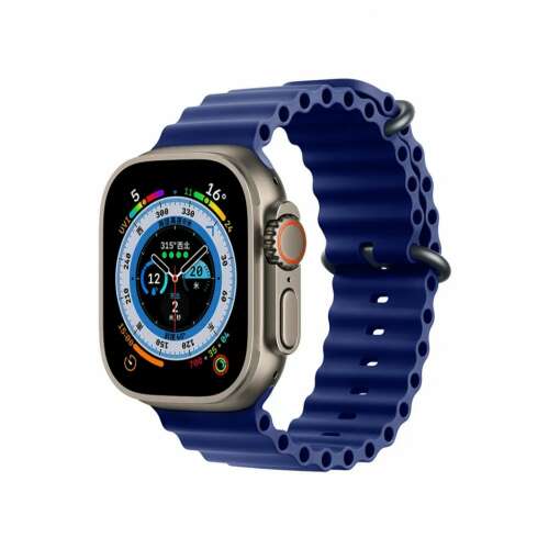 Каишка THD Ocean Band за Apple Watch Ultra2 49mm, Apple Watch Series 9 45mm, Apple Watch SE 44mm, тъмносин