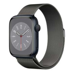 Каишка THD Milanese Loop за Apple Watch Series 7 45 mm и Apple Watch Ultra 49 mm, графит черно - Каишка за умен часовник
