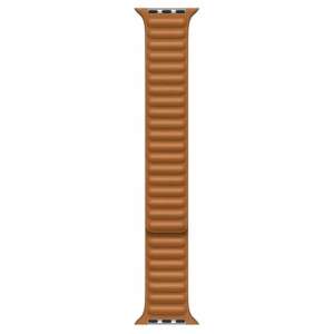 Кожена каишка THD за Apple Watch 45 mm Series 7 и 8, светлокафяв цвят, универсален размер - Каишка за умен часовник